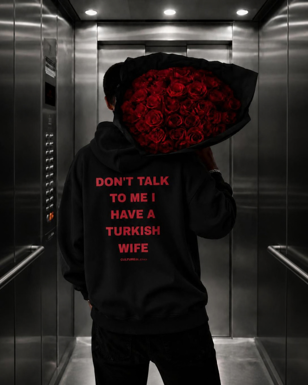 Don't Talk To Me I Have A Turkish Wife Oversized Hoodie