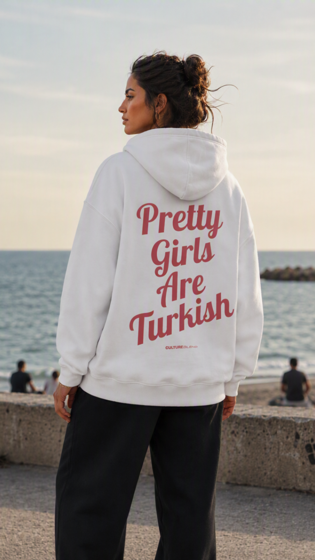 Pretty Girls Are Turkish Oversized Hoodie